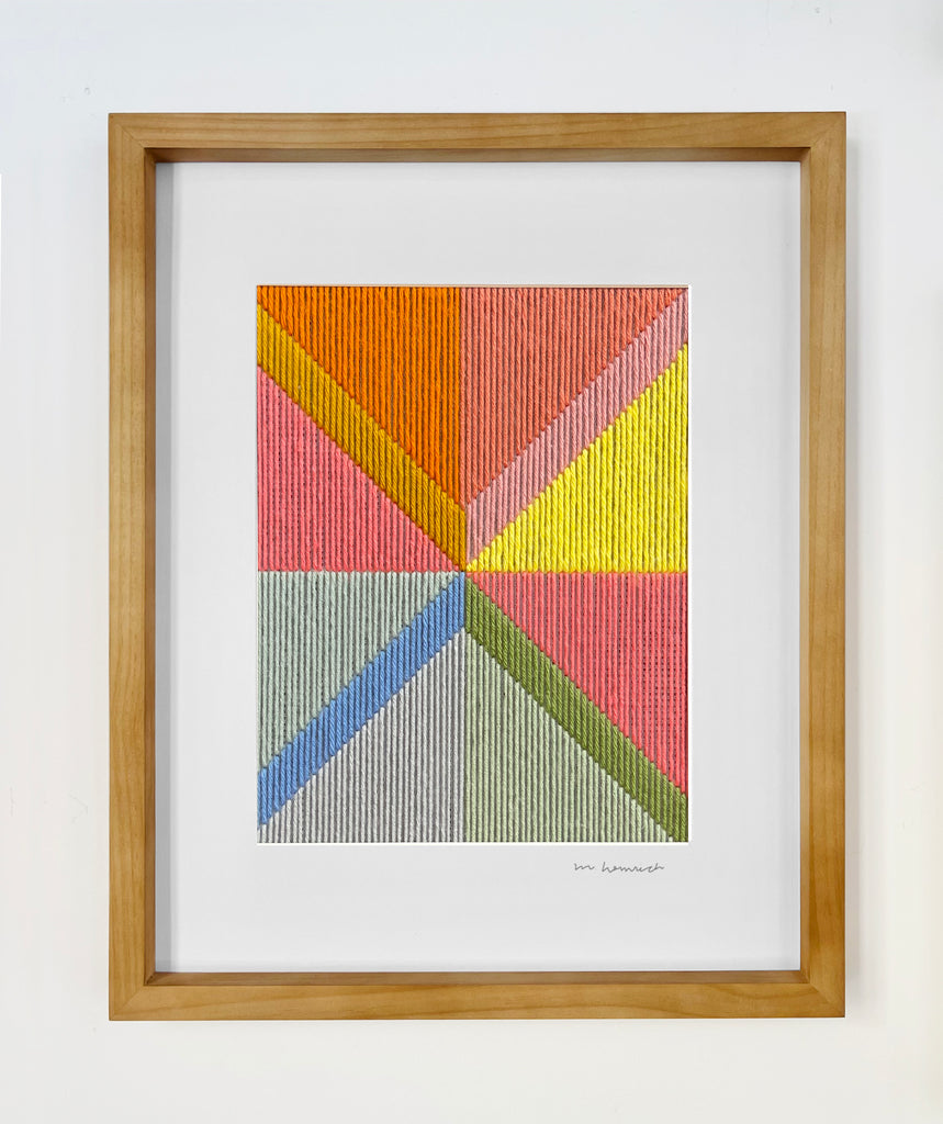 Textile Embroidery Art n.66 - Framed - Original Artwork