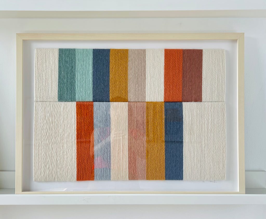 Bars n.5 Embroidery Art - Framed