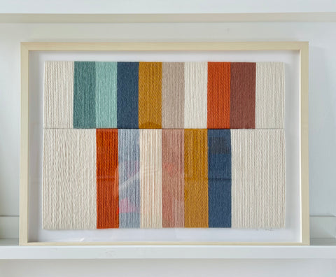 Bars n.5 Embroidery Art - Framed