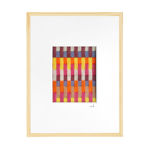 Textile Embroidery Art n.69 - Framed - Original Artwork