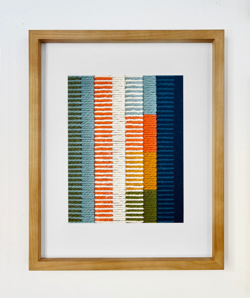 Bars n.7 Embroidery Art - Framed