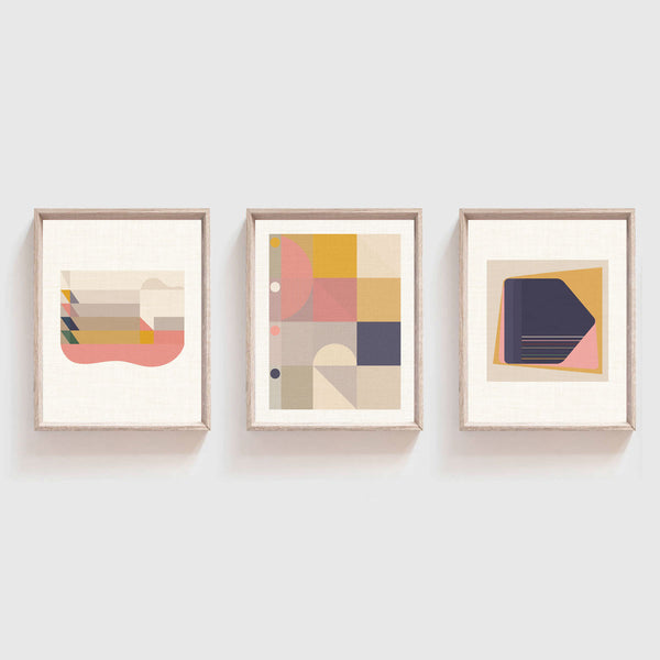 Set of 3 Bauhaus n.40 inspired Art Prints