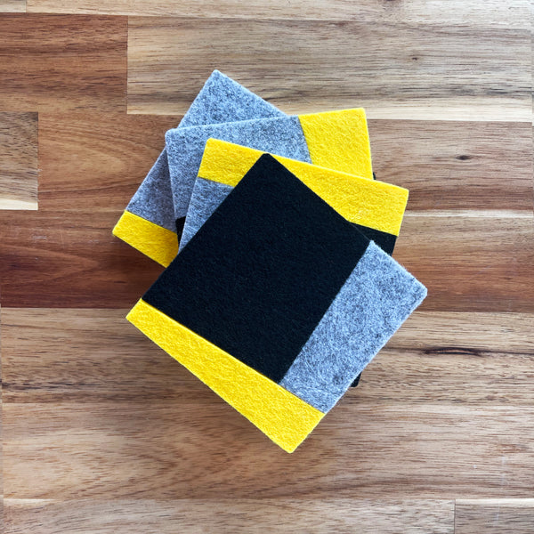 Collage Felt Coasters n.1 - Set of 2