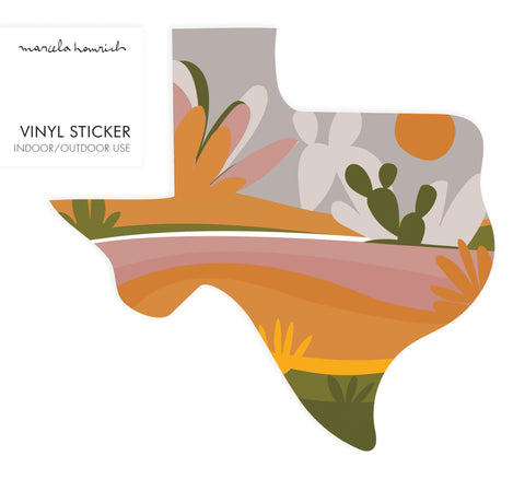 Texas Map Sticker